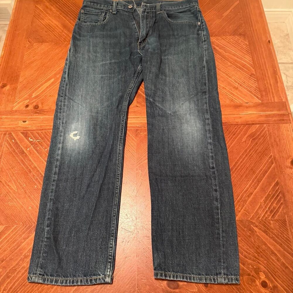 Levi-s Men's Navy and Blue Jeans